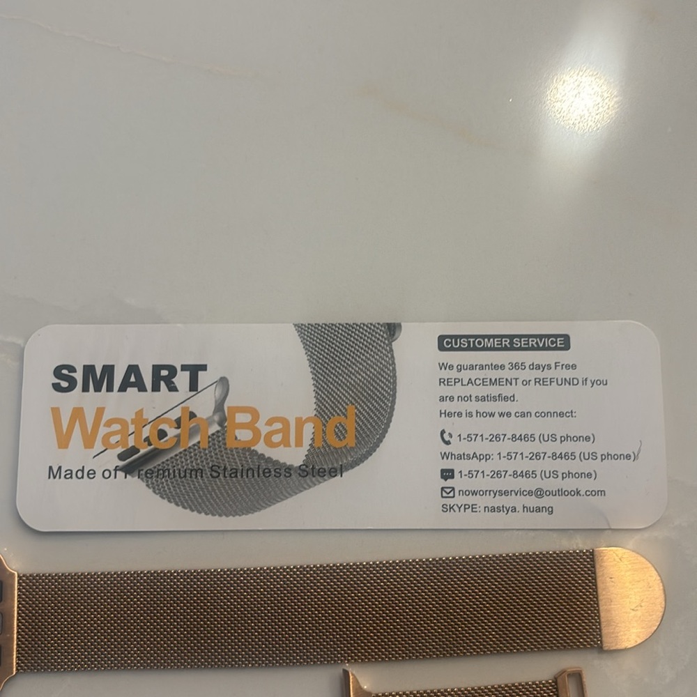 Smart Watch Band Rose Gold Stainless Steal - Picture 4 of 4